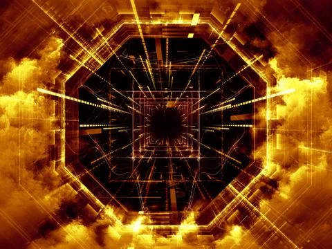 Beyond Virtual Space Stock Illustration