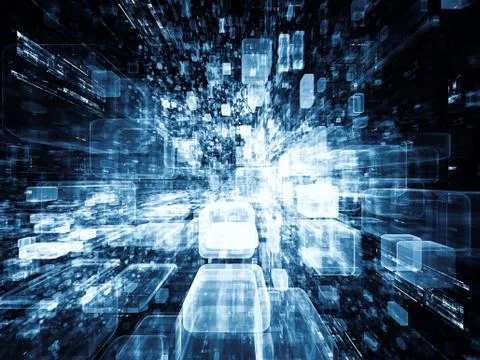 Beyond Virtual Space 스톡 일러스트