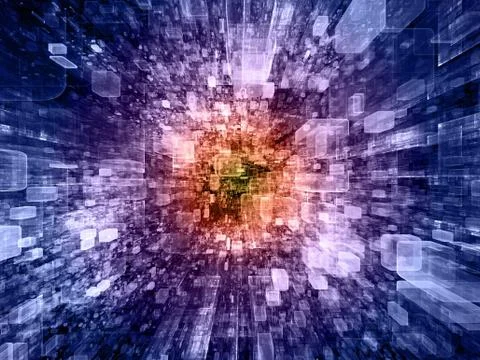 Beyond Virtual Space Stock Illustration