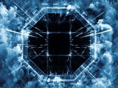 Beyond Virtual Space Stock Illustration