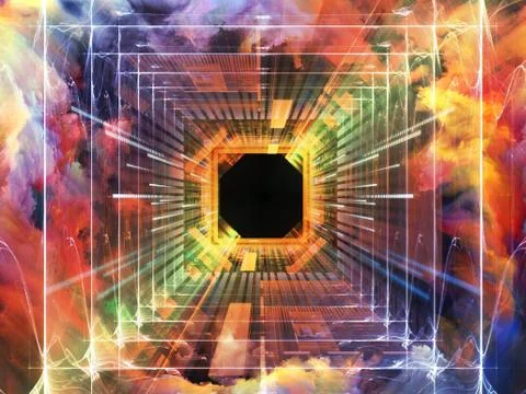 Beyond Virtual Space Stock Illustration