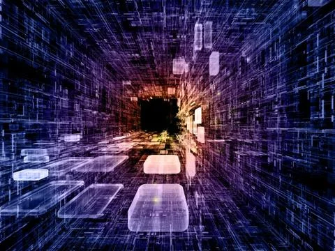 Beyond Virtual Space 스톡 일러스트