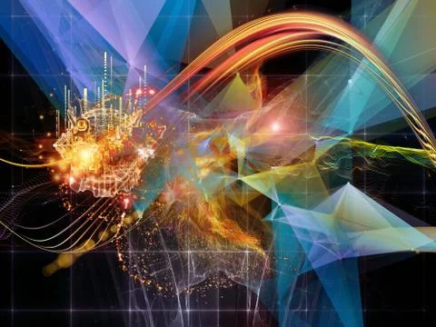 Beyond Virtual World Stockillustratie
