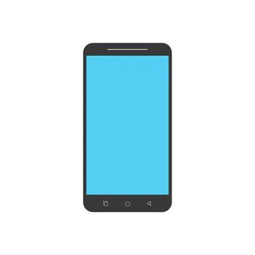 Bezel Smartphone Home Button Icon Modern Isolated Touchscreen Display Technology Stock Illustration