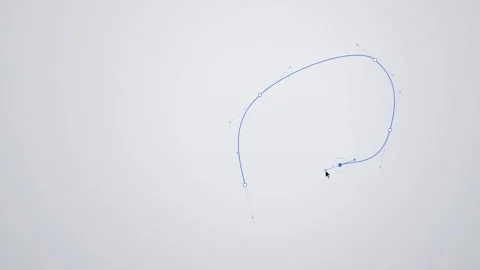 Bezier Pen Tool Drawing Vector Curve Emblem Animation Stock Footage 346936226