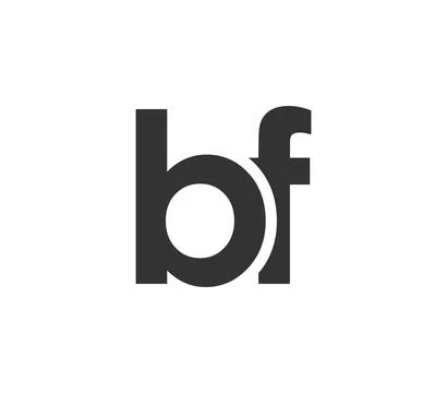 BF creative geometric initial based modern and minimal logo. Letter b f tre.. Stock Illustration