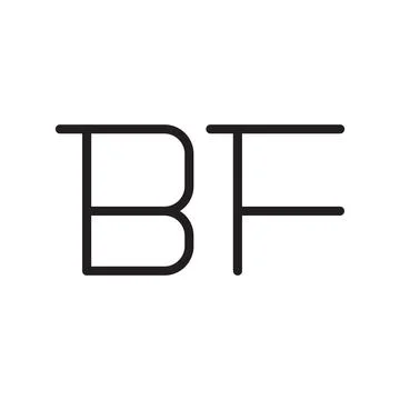 Bf initial letter vector logo icon Stock Illustration