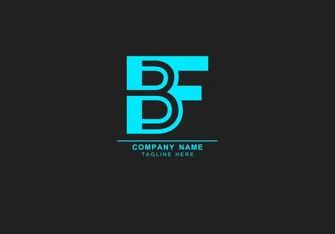 BF or FB minimal and abstract logo Illustrazione stock