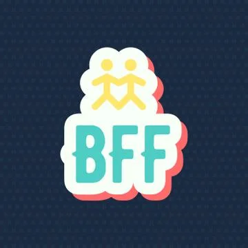BFF illustration, vector Stock Illustration