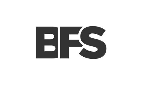 BFS logo design template with strong and modern bold text. Initial based ve.. 스톡 일러스트
