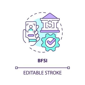 BFSI concept icon 库存插图