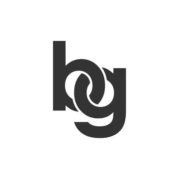BG creative geometric initial based modern and minimal logo. Letter b g tre.. Stock Illustration