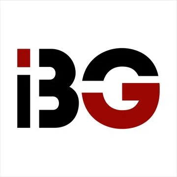 BG, IBG, BIG initials geometric letter company logo Stock Illustration
