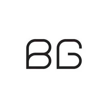 Bg initial letter vector logo icon Ilustração Stock