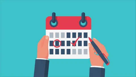 Bg-planning calendar Stock Footage 136287079