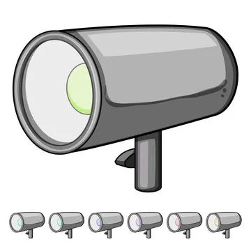 Bg studio light cartoon vector graphic Stock Illustration