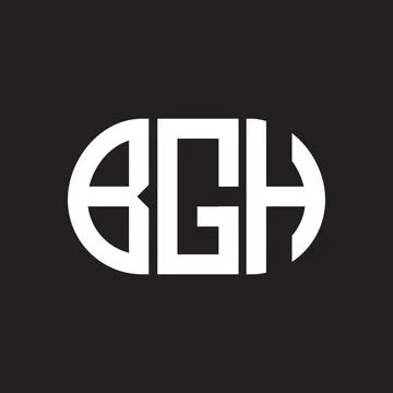 BGH letter logo design on black background. BGH 스톡 일러스트