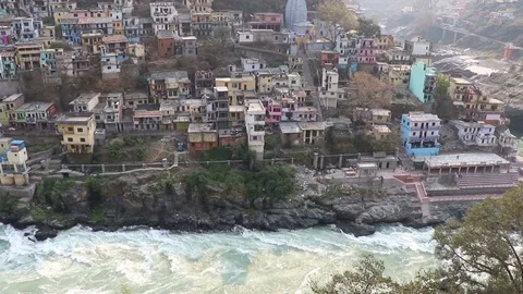 Bhagirathi river flow Stock Footage 88231947