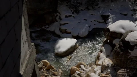 Bhagirathi river source at the  Gangotri Video stock 203709801