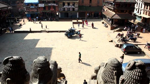 Bhaktipure Patan Darbar Stock Footage 32518942