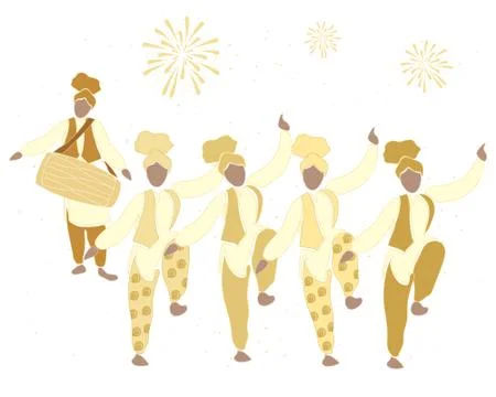Bhangra gold Stock Illustration