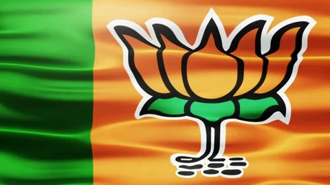 Bharatiya Janata Party Flag India Politi... | Stock Video | Pond5