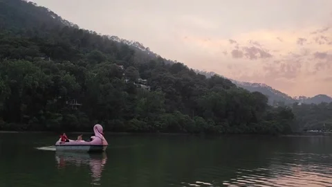 Bhimtal Lake Video stock 191298923