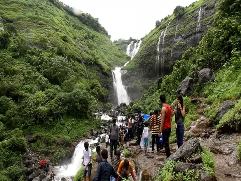 Bhivpuri Waterfall Stock Footage 78055425