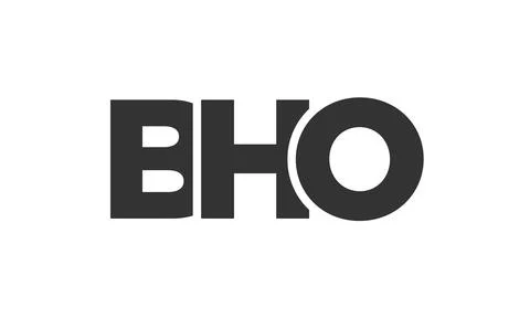 BHO logo design template with strong and modern bold text. Initial based ve.. Stock Illustration