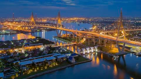Bhumibol Bridge Stock Photos