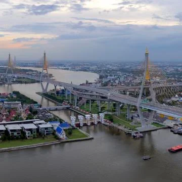 Bhumibol Bridge Foto stock