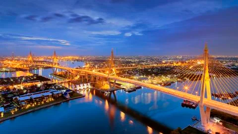 Bhumibol Bridge Stock Photos