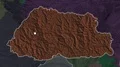 Bhutan and capital circled and zoomed. Administrative 4k or 4k+ Resolution