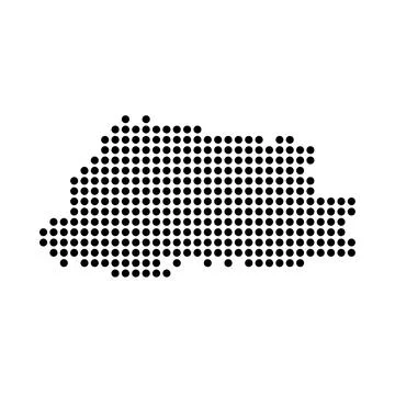 Bhutan dotted vector map Stock Illustration