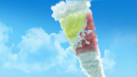 Bhutan Flag 3D Render Animation Created with Colored Smoke Trails by Aircraf 스톡 동영상 332304593