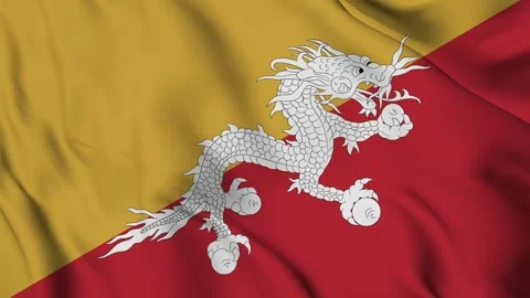 Bhutan flag animation for background in 4k. Stock Footage 250367925