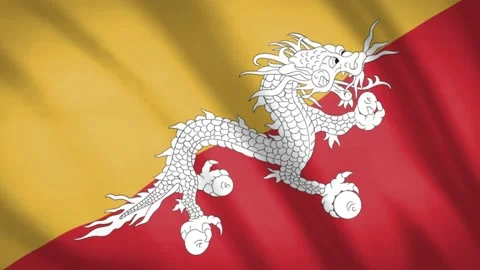 Bhutan Flag  Video stock 188099508