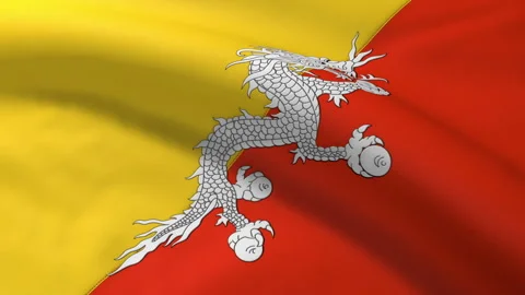 Bhutan Flag Loop Stock Footage 241218356