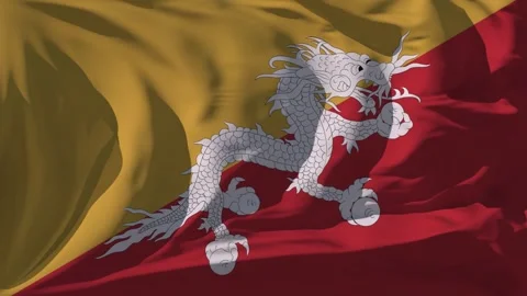 Bhutan Flag Loop Stock-Footage 295758498