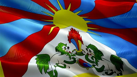 Bhutan flag Motion Loop video waving in wind. Realistic Bhutanese Flag Stock Footage 165859285