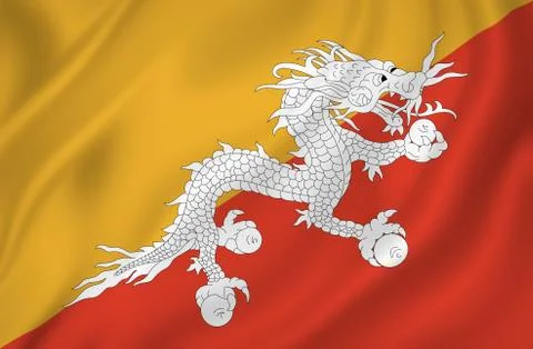 Bhutan flag Stock Photos