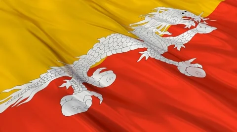 Bhutan flag Seamless Vídeo Stock 49086015