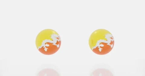 Bhutan flag symbol Stock Footage 195283482
