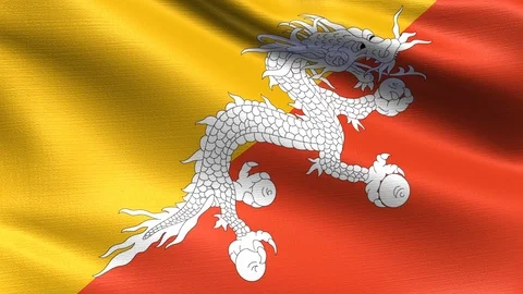 Bhutan Looping Flag 4K Vídeos de archivo 108042967