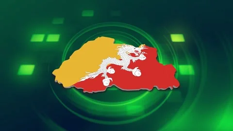 Bhutan Map and Flag Background 스톡 동영상 344026852