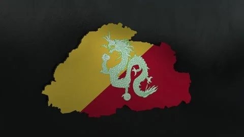 Bhutan Map 库存影片 277643475