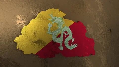 Bhutan Map Stock Footage 279004754