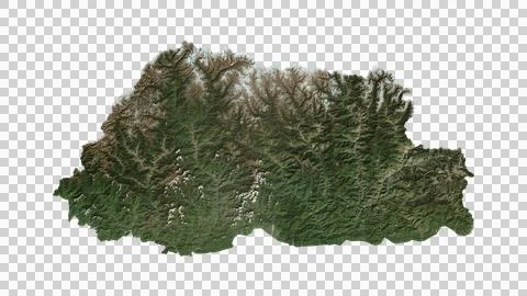 Bhutan Map Stock Illustration