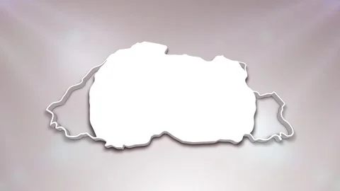 Bhutan Map Intro Stock Footage 241980959