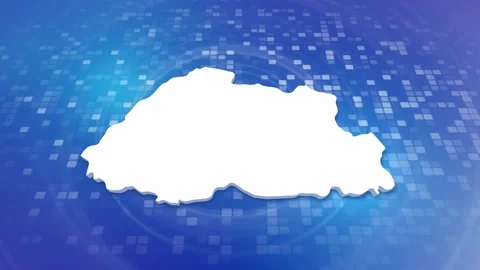 Bhutan Map Intro Stock Footage 247909923